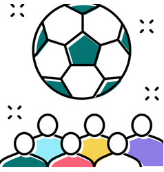 Soccer Kids Party Color Icon