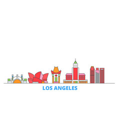 United States Los Angeles Line Cityscape Flat