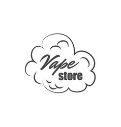 Vape Store Typography Banner Or Emblem Template