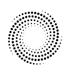 Dotted Gradient Round Spiral Icon Halftone Effect