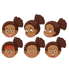 Puberty Girl Cartoon Characters Set