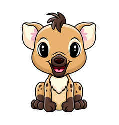 Cartoon Cute Hyena A Smile