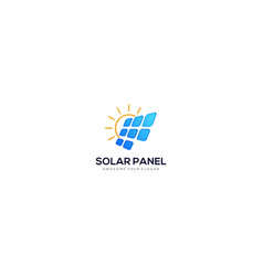 Cretaive Sun Solar Panel Logo Design Template