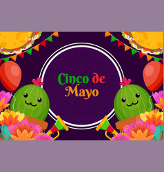 Flat Cinco De Mayo Festival Background