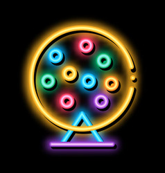 Lottery Drum Neon Glow Icon