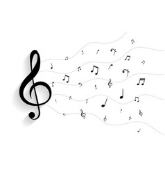 Harmony Music Notation Background With Clef Sign