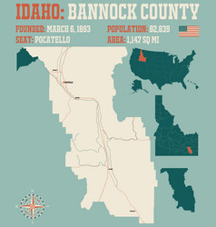 Map Bannock County In Idaho