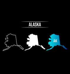 Abstract Alaska State Map Design