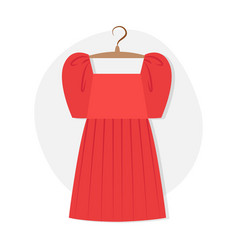 Beautiful Red Dress On A Hanger