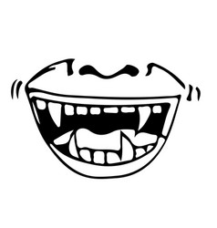 Cartoon mouth icon design Royalty Free Vector Image