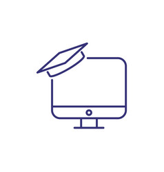 Online Education Line Icon