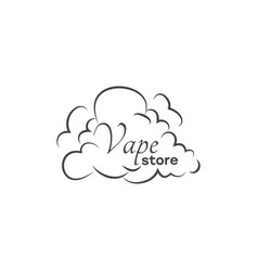 Vape Store Or Shop Logo Monochrome