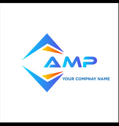 Amp Abstract Technology Logo Design On White