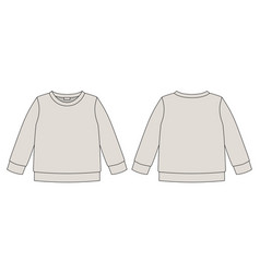 Light Gray Technical Sketch Sweatshirt Kids Wear