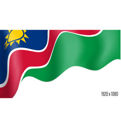 Namibia Country Flag Realistic Independence Day