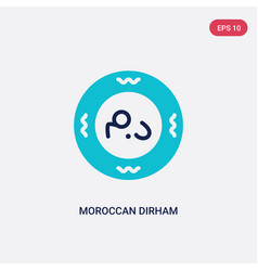 Two Color Moroccan Dirham Icon From Africa