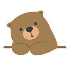 Cartoon Cute Bear Flat Icon