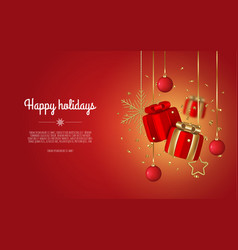 Christmas Background Design With Realistic