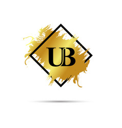 Gold Ub Logo Symbol Art Design