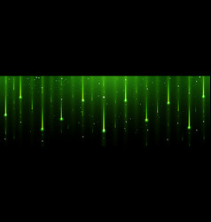 Green Star Or Comet Shower Rain Space Background