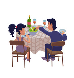 Husband And Wife Having Dinner Together Flat