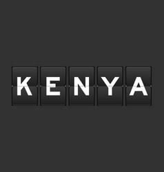 Black Color Analog Flip Board With Word Kenya