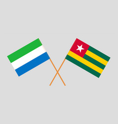 Crossed Flags Of Sierra Leone And Togo Official