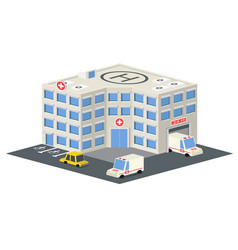 Isometric Hospital Building Icon