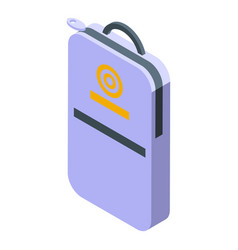 Pickle Paddle Case Icon Isometric Racket