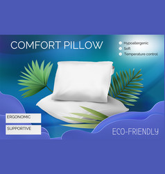 Pillow Ad Banner Comfortable 3d Cushions Palm