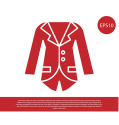 Red Blazer Or Jacket Icon Isolated On White