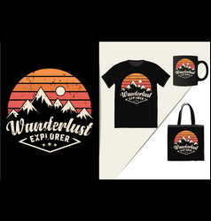 Wanderlust Explorer Mountain Adventure T Shirt