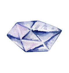 Watercolor Blue Crystal