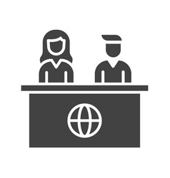 Anchors On News Desk Icon Image