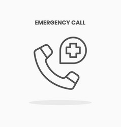 Emergency Call Icon Line