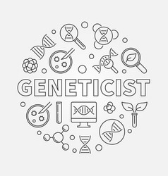 Geneticist Round In Outline