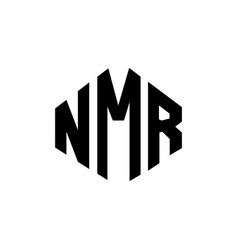 Nmr Letter Logo Design With Polygon Shape