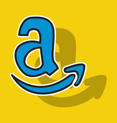 Amazon Online Shop Smile Store Icon Concept