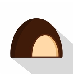 Chocolate Souffle Icon Flat Style