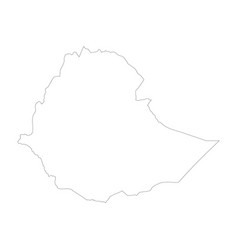 Ethiopia Country Map Outline