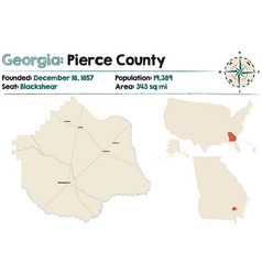 Map Pierce County In Georgia