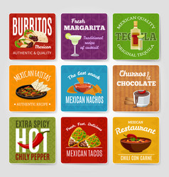 Mexican Food Labels Set