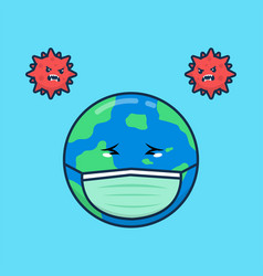 Sad World Coronavirus Icon