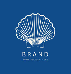 Seashell Logo Design Template Scallop Shell