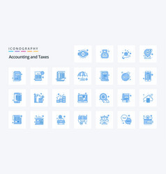 25 Taxes Blue Icon Pack Icons