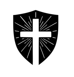 Christian Cross And Shield Faith Image