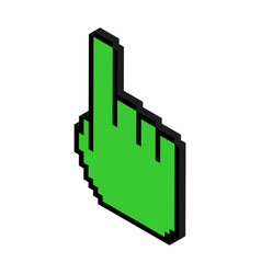 Mouse Cursor Isometric Pixel Icon Web Click