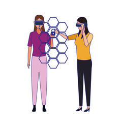 Women Using Technology Augmented Reality