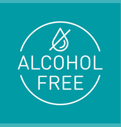 0 Alcohol Free Icon Stamp Badge