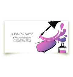 Business Card For A Manicure And Pedicure